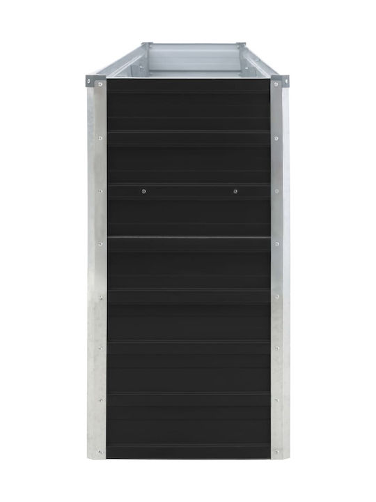 vidaXL Înaltă Antracit xxcm Planter Box Metal Gri 320x40x77cm.