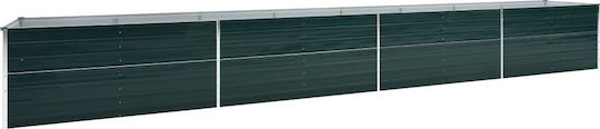 vidaXL Planter Box Metallic Green 80x45cm.