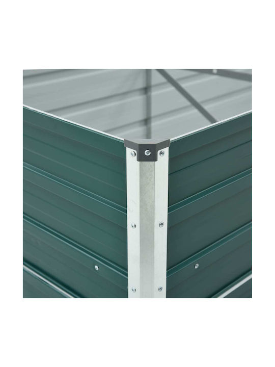 vidaXL Blumenkasten Metallisch Grün 80x45cm.