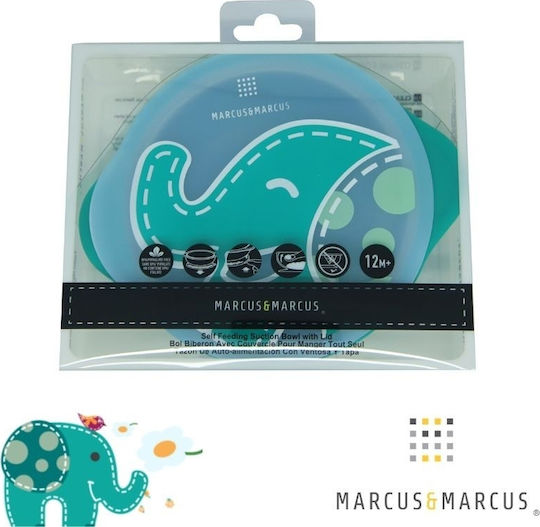 Marcus & Marcus Μπωλ Σιλικόνης με Καπάκι & Βεντούζα Elephant
