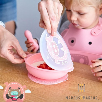 Marcus & Marcus Baby Food Bowl Pig made of Silicone Pink