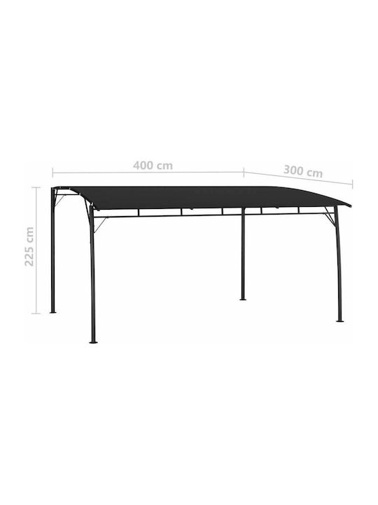 Πέργκολα Κήπου από Μέταλλο 400x300x225cm Μαύρη 47979 Πέργκολα Κήπου από Μέταλλο 400x300x225cm Μαύρη 47979