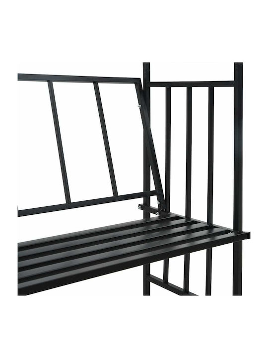 Garden Arch from Metal in Black Color 128x50x207cm