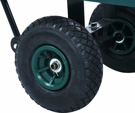 Trailer Garden Cart Four-wheel with Maximum Load Weight 350kg 84x84cm.