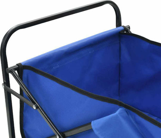 Foldable Garden Cart Plastic Four-wheel with Maximum Load Weight 75kg 92x52x118cm.