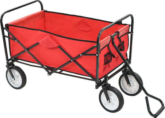 Zusammenklappbar Gartenkarre Kunststoff Vierrädrig mit Maximalem Ladegewicht 75kg 92x52x118cm.