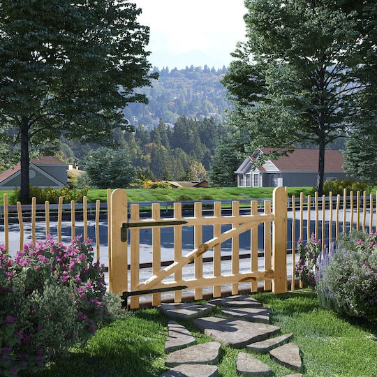 vidaXL Ξύλινη Πόρτα Φράχτη 60cm x 1m