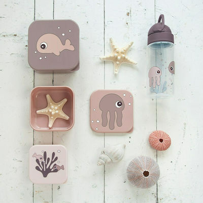 Done by Deer Sea Friends Plastik Kinder Lunchset Braun