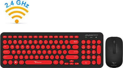 Alcatroz Jellybean A2000 Wireless Keyboard & Mouse Set English US Red