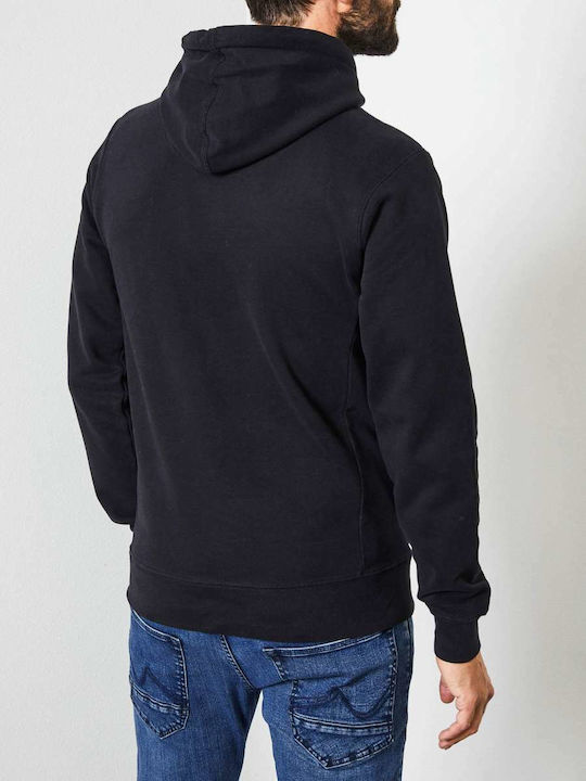 Petrol Industries Men's Sweatshirt with Hood and Pockets Black