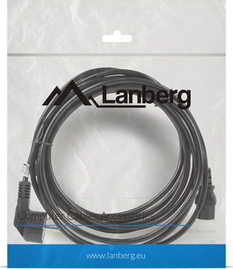 Lanberg IEC C13 - Schuko Cable 5m Black (CA-C13C-11CC-0050-BK)