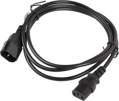 Lanberg IEC C13 - IEC C14 Cable 1.8m Black (CA-C13E-10CC-0018-BK)