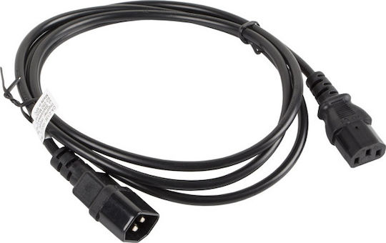 Lanberg IEC C13 - IEC C14 Cable 1.8m Black (CA-C13E-10CC-0018-BK)