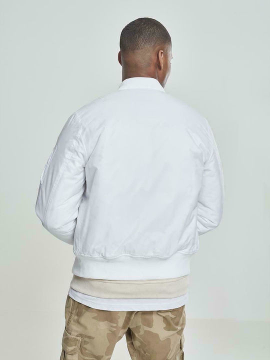 Urban Classics Men's Bomber Jacket White