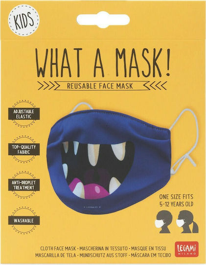 Legami Milano Cloth Face Mask Kids Blue 1pcs