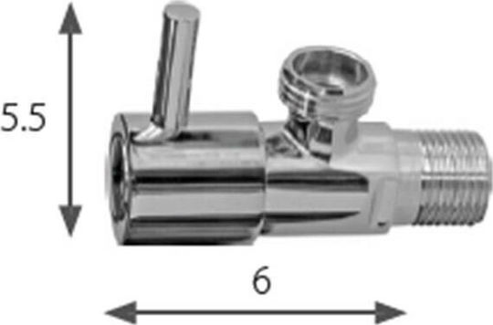 Karag Praxis Βάνα / Διακόπτης Γωνιακός 1/2"x1/4" Σφαιρικός Βαρέως Τύπου
