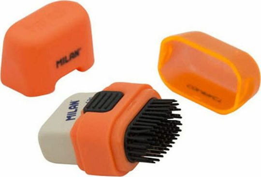 Milan Γόμα για Μολύβι Mimo Fluo Compact με Βουρτσάκι Πορτοκαλί