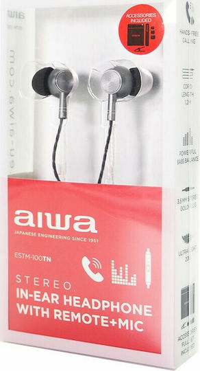Aiwa ESTM 100 In-ear Handsfree με Βύσμα 3.5mm Γκρι