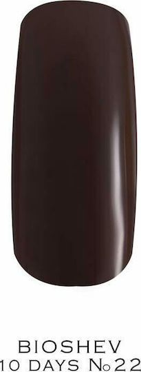 Bioshev Professional 10 Days Color Gel Effect Glossy Βερνίκι Νυχιών Μακράς Διαρκείας Μαύρο 022 11ml