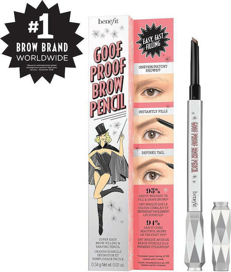 Benefit Goof Proof Waterproof Pencil for Eyebrows 3.5 Neutral Medium Brown