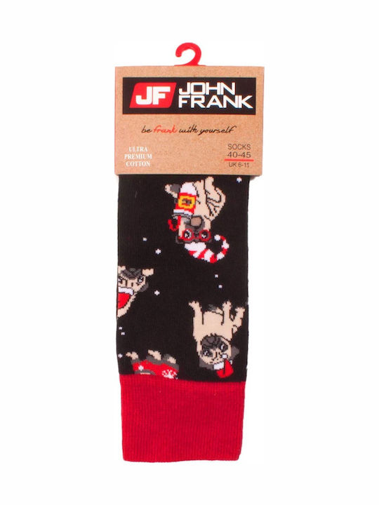 John Frank Christmas Pugs Men's Christmas Socks Multicolour