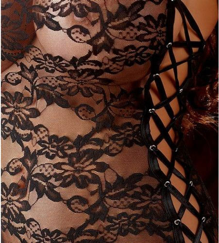 Cottelli Collection Мини рокля само за богини Секси рокля Black