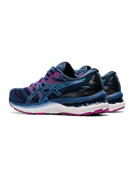 Gel-Nimbus 23 Damen Sportschuhe Laufen Grand Shark / Digital Aqua