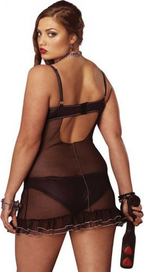 Leg Avenue Padded Chemise Plus Size Set Sexy Babydoll Black
