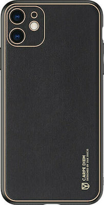 Dux Ducis Yolo Elegant Synthetic Leather Back Cover Black (iPhone 11)