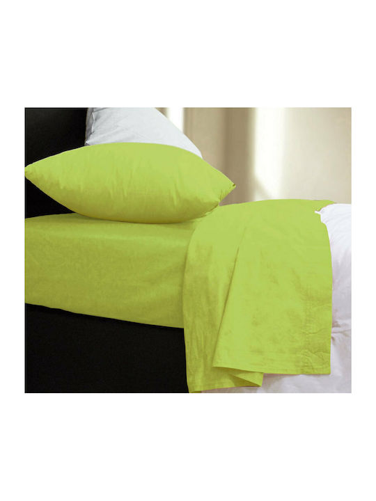 Nef-Nef Homeware Sheet Super-Double 240x270cm. Basic 566 Lime