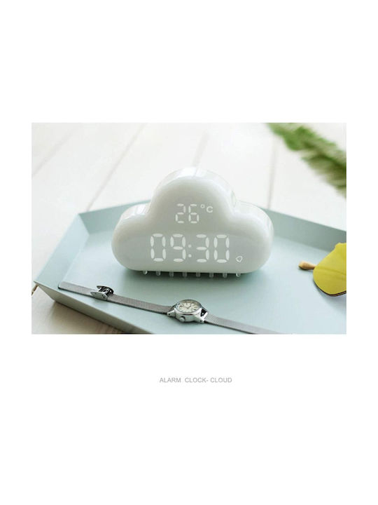 Allocacoc Desktop Clock Cloud Wooden 1pcs