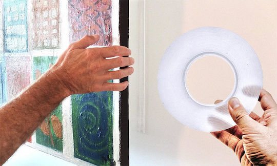Spm Retention Self-Adhesive Double-Sided Tape Transparent 30mmx5m 1pcs