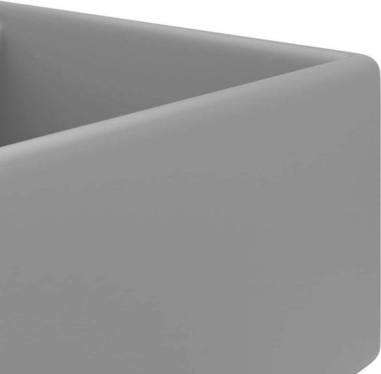 vidaXL Countertop Sink Ceramic 41x41x15cm Transparent