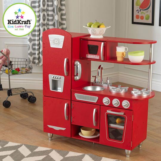 Kidkraft Red Vintage Wooden Kitchen for 3+ Years 89 cm