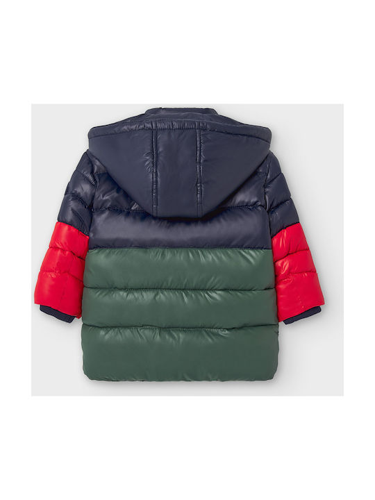 Mayoral Kids Quilted Jacket short with Lining & Protection Hood Multicolour