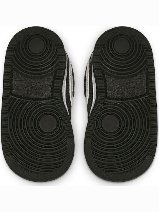 Court Borough Mid Pe Αθλητικά Παιδικά Παπούτσια με Σκρατς Black / White
