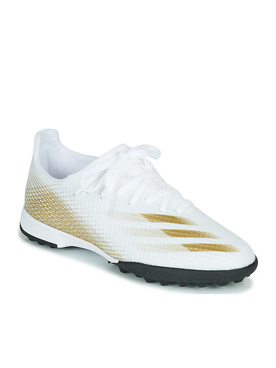 Adidas Παιδικά Ποδοσφαιρικά Παπούτσια X Ghosted.3 TF με Σχάρα Λευκά