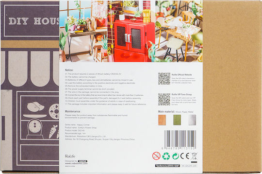 Robotime Παιχνίδι Κατασκευών Ξύλινo Emily’s Flower Shop για Παιδιά 10+ Ετών