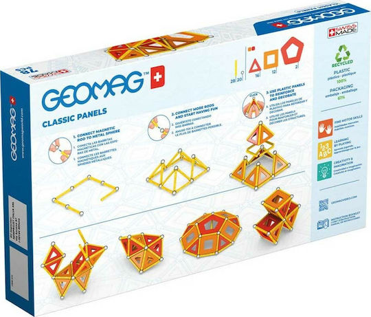 Geomag Μαγνητικό Παιχνίδι Κατασκευών Classic Panels για Παιδιά 5+ Ετών 472
