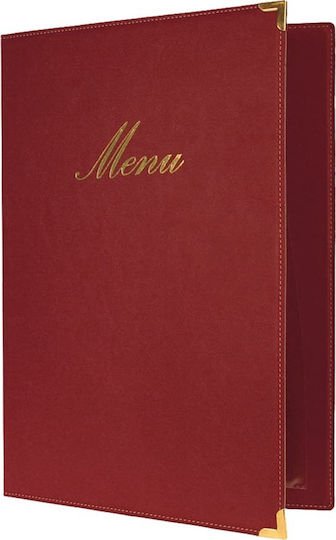Securit Menü-Halter aus Kunstleder PU in Rot Farbe 34,4x24,5 cm Classic Range