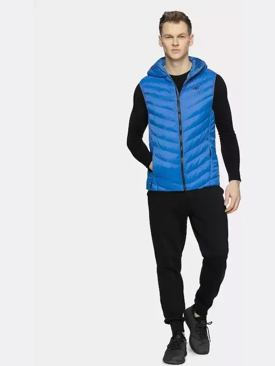 4F Ärmellos Herren Jacke Puffer Blau