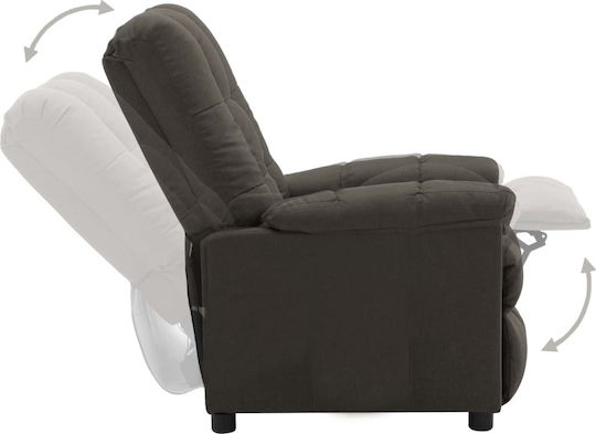 Relaxsessel Friseurwaschbecken mit Fußhocker Taupe 74x99x102cm