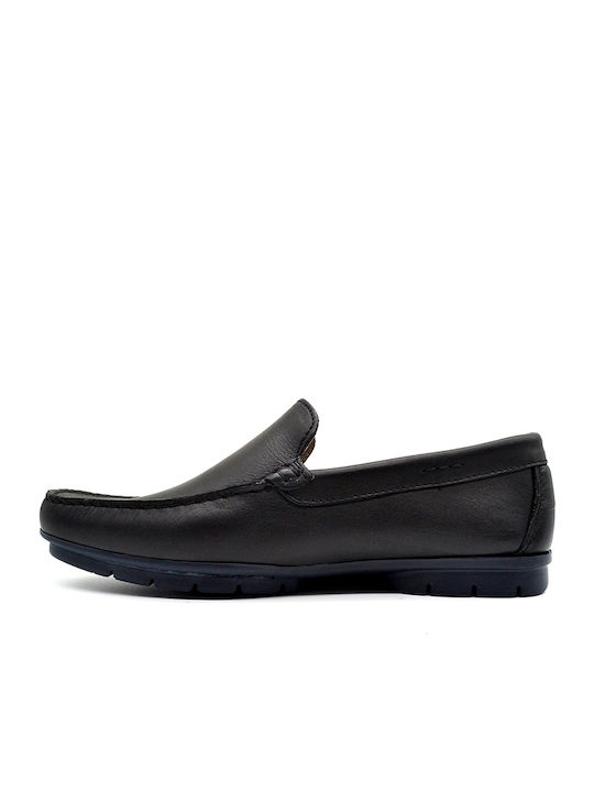 Sea & City Men's Leather Moccasins Black