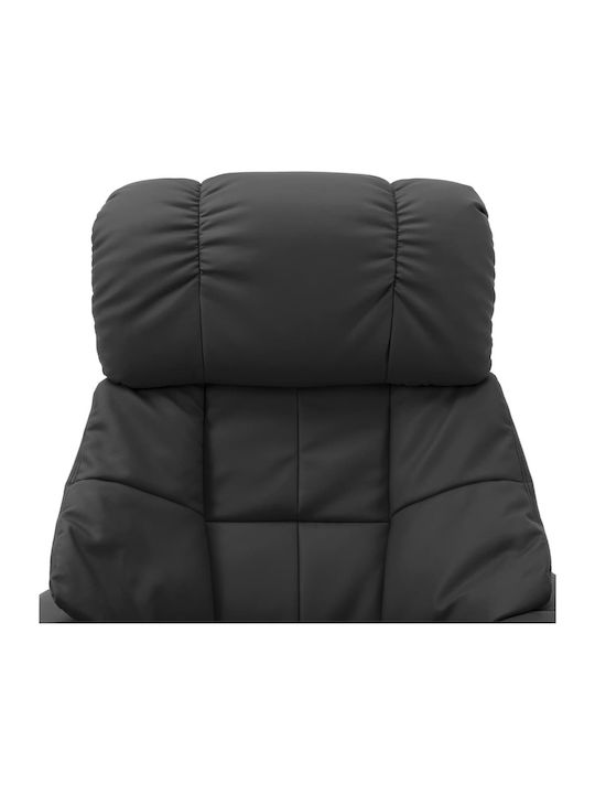 vidaXL Relax Massage Sessel mit Fußhocker aus Künstliches Leder Grau 81x88x109cm