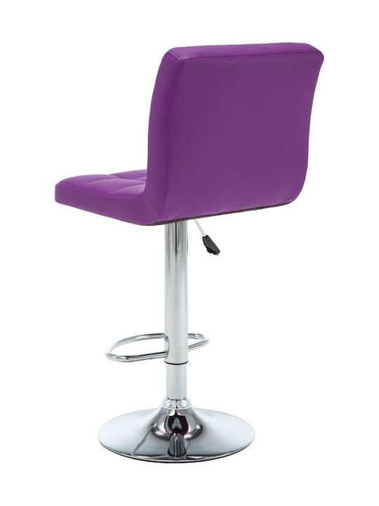 Hocker Bar mit Rückenlehne & Höhenverstellbar Lila 2Stück 40x47x90-111cm