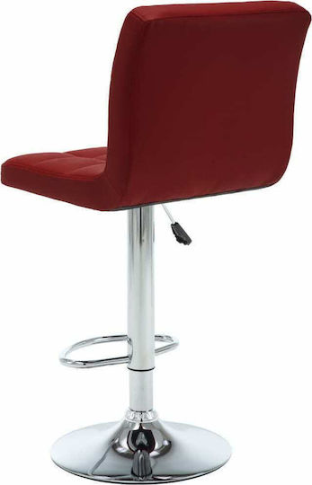 Stool Bar with Back & Adjustable Height Bordeaux 2pcs 47x40x90-111cm