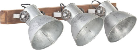 vidaXL Lamp Wall Silver 65x25cm