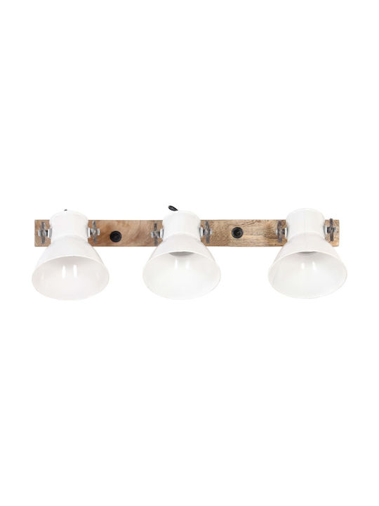 vidaXL Classic Lamp Wall with Socket E27 White 65x25cm