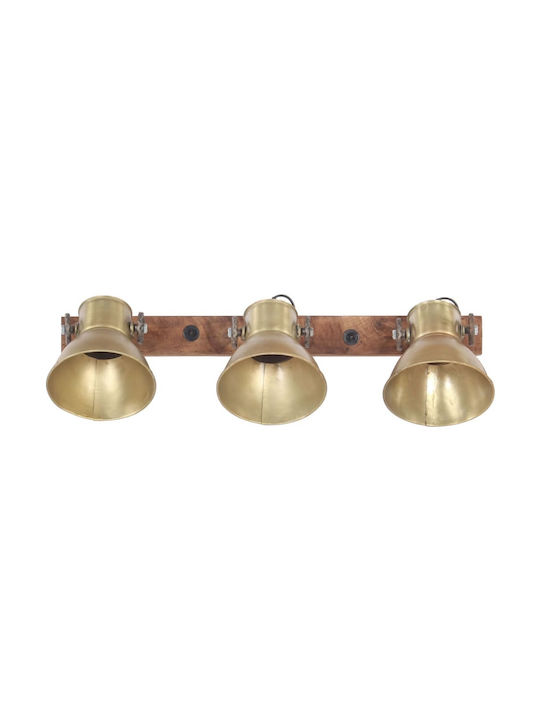 vidaXL Industrial Wall Lamp with E27 Bronze 65x25cm