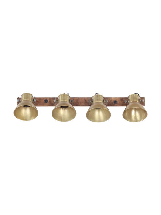 vidaXL Industrial Wall Lamp with E27 Bronze 90x25cm